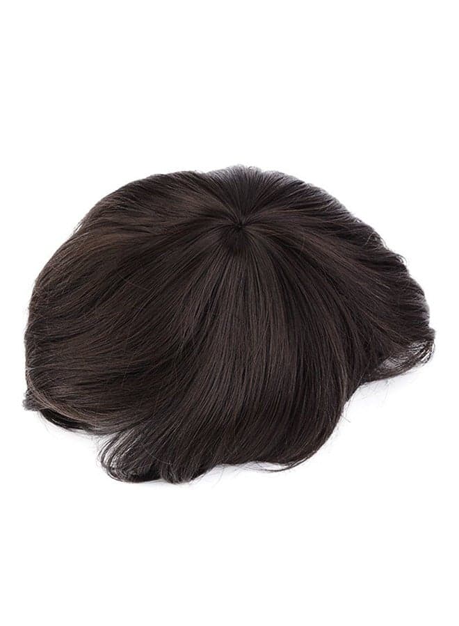 Short Straight Hair Full Cosplay Wig Dark Brown