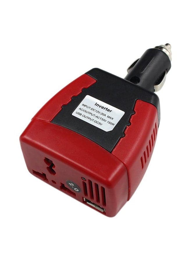 Car Inverter Charger Red/Black