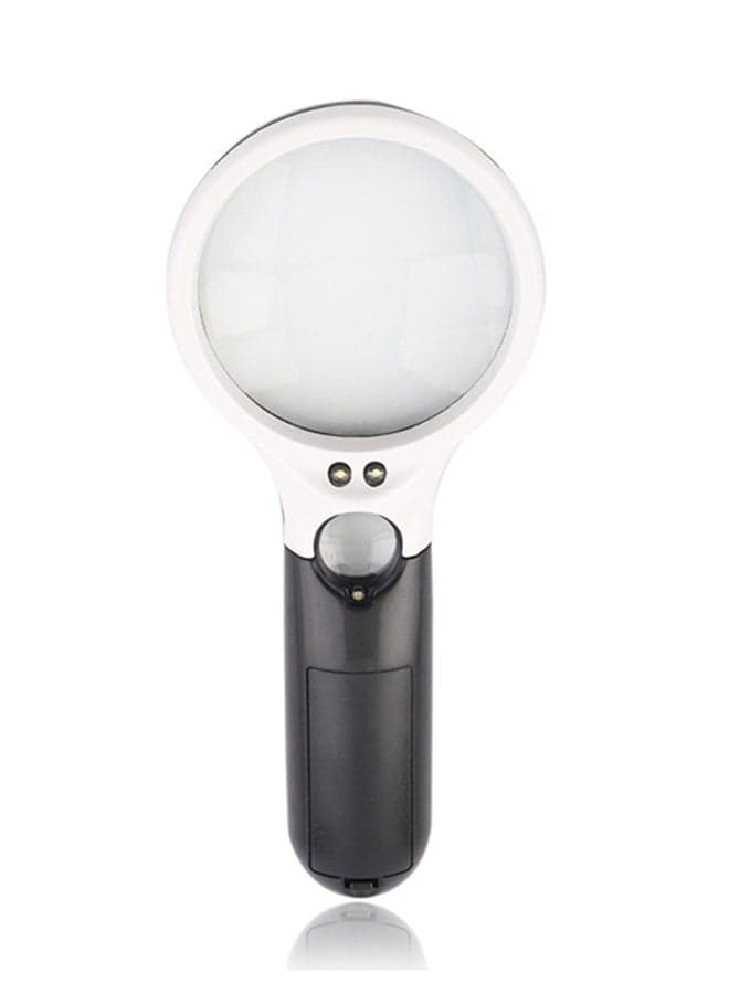 3-LED Handheld Reading Jewellery Lupe Black/White