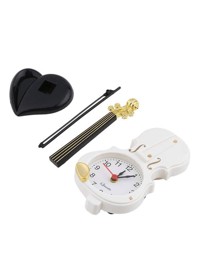 Modern Unique Instrument Quartz Alarm Clock White