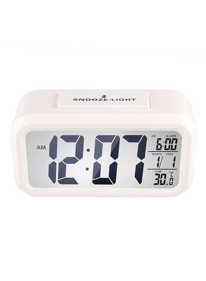 Digital Display Electronic Alarm Clock White
