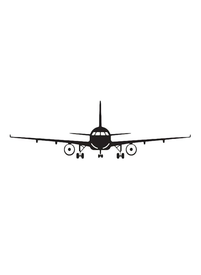 Airplane Wall Sticker Black