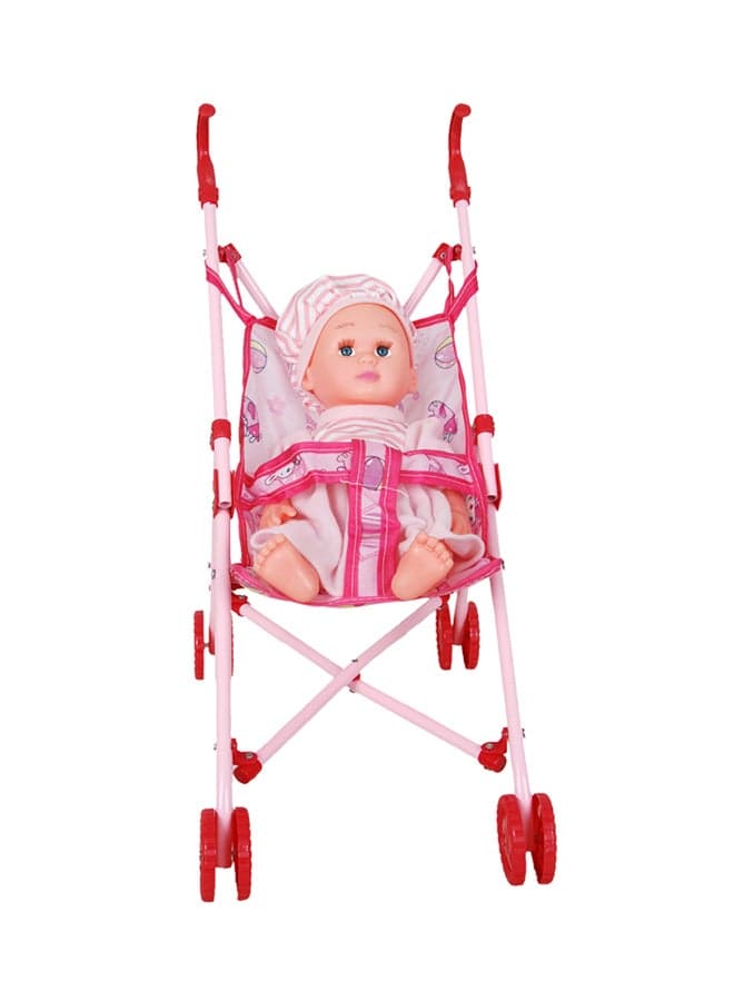 Baby Doll With Walker Lightweight, Foldable, Portable Attractive Vibrant Colors 125x125x125cm