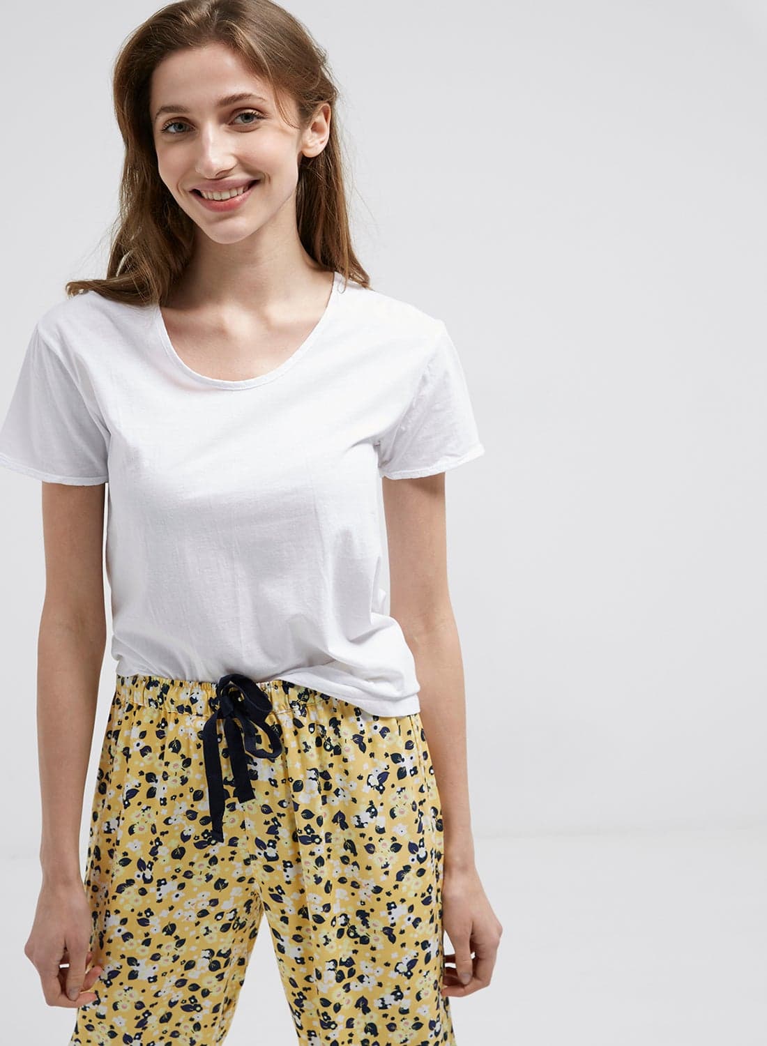 Round Neck Short Sleeve T-shirt White
