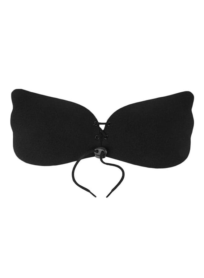 Fashion Invisible Lace-up Bra Black