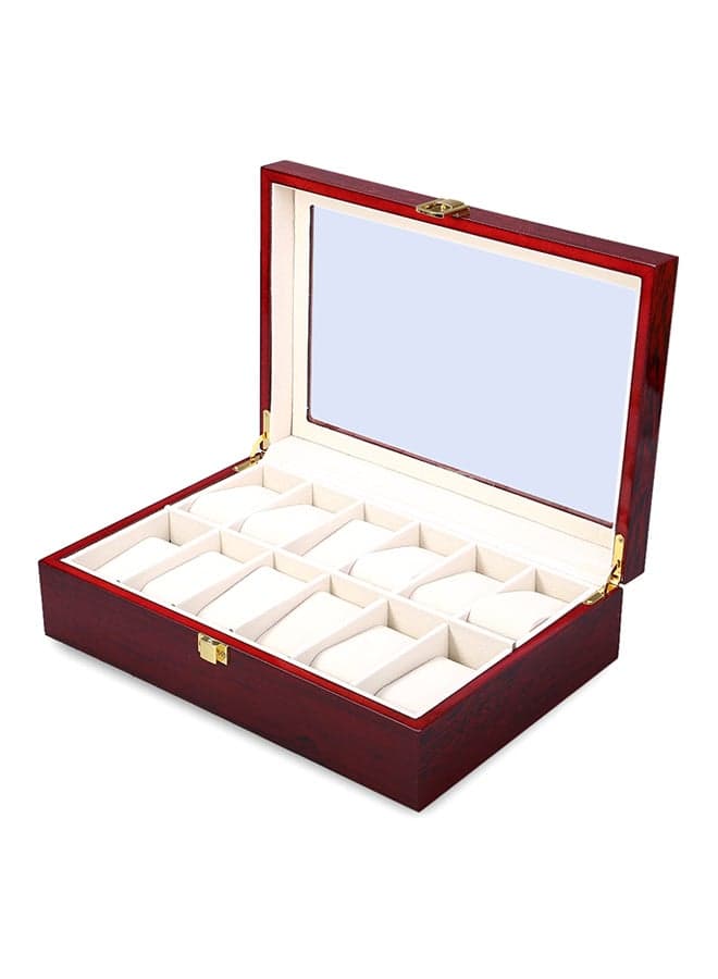 unisex 12-Slot Watch Display Wooden Box