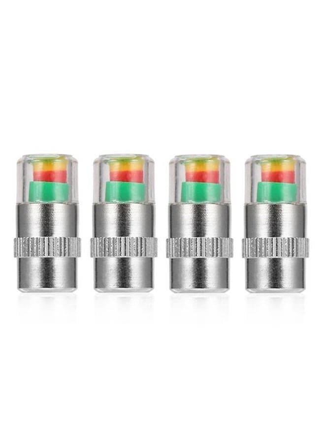 4-Piece Tire Valve Pressure Monitor