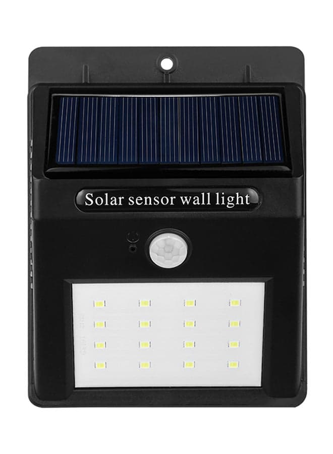 Solar-Powered Infrared Motion Sensor LED Wall Light Black
