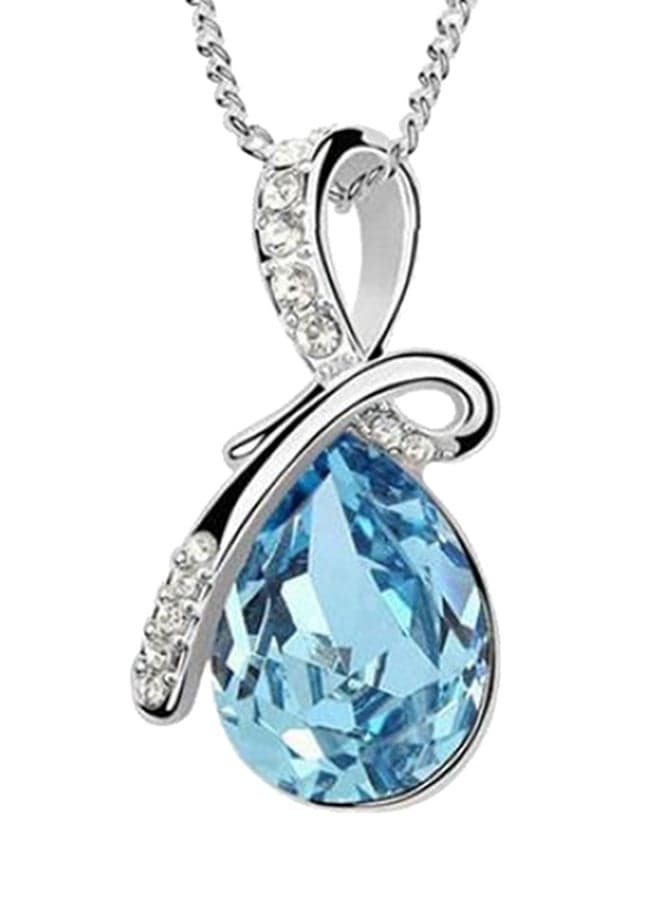 Rhinestone Heart Teardrop Pendant Necklace