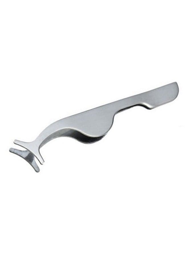 False Eyelash Curler Tweezers Silver