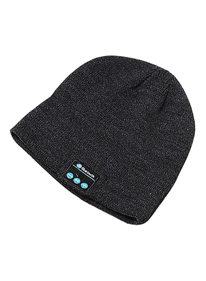 Wireless Bluetooth Hat Smart Cap Headphones With Speaker Mic Deep Grey