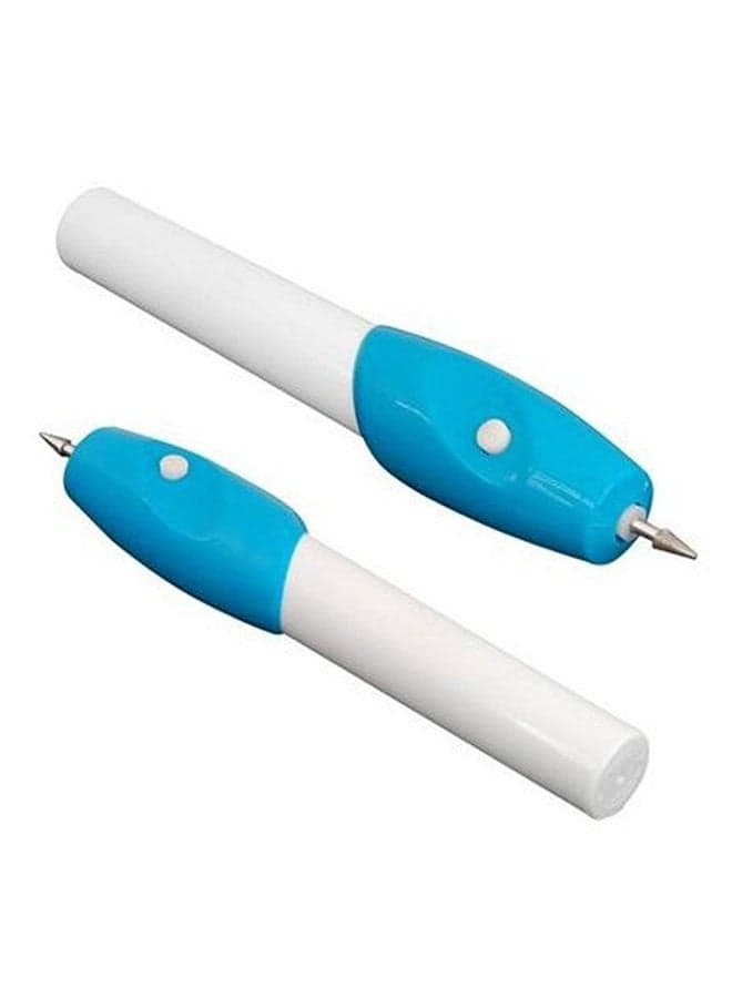 Mini Electric Engraving Pen White/Blue