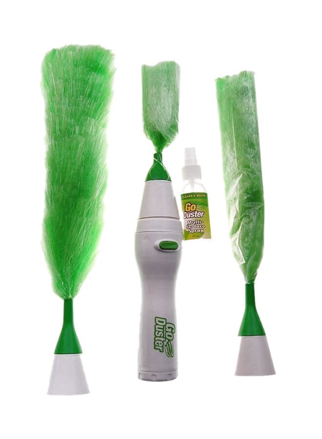 Motorized Go Cleaning Duster With Spray Green/White