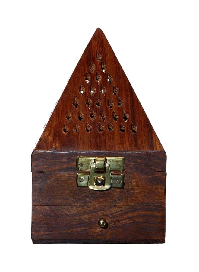 Pyramid Shaped Incense Burner Brown S