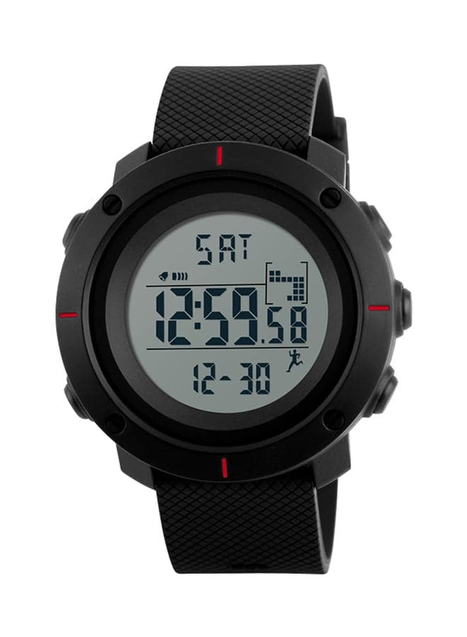 Men's Rubber Strap Digital Wrist Watch 32797774656 - 52 mm - Black
