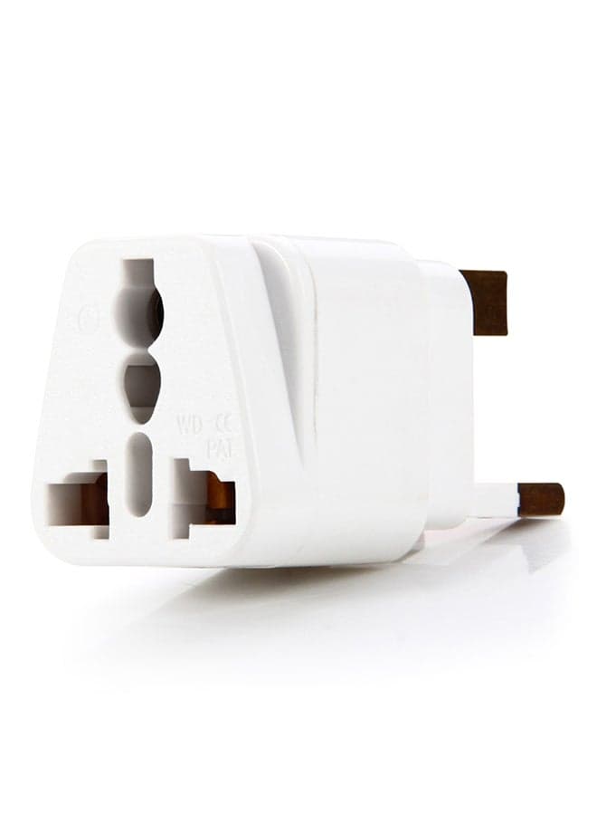 5 Socket WD7S UK Plug To Universal US/EU/UK/AU Socket Adapter White