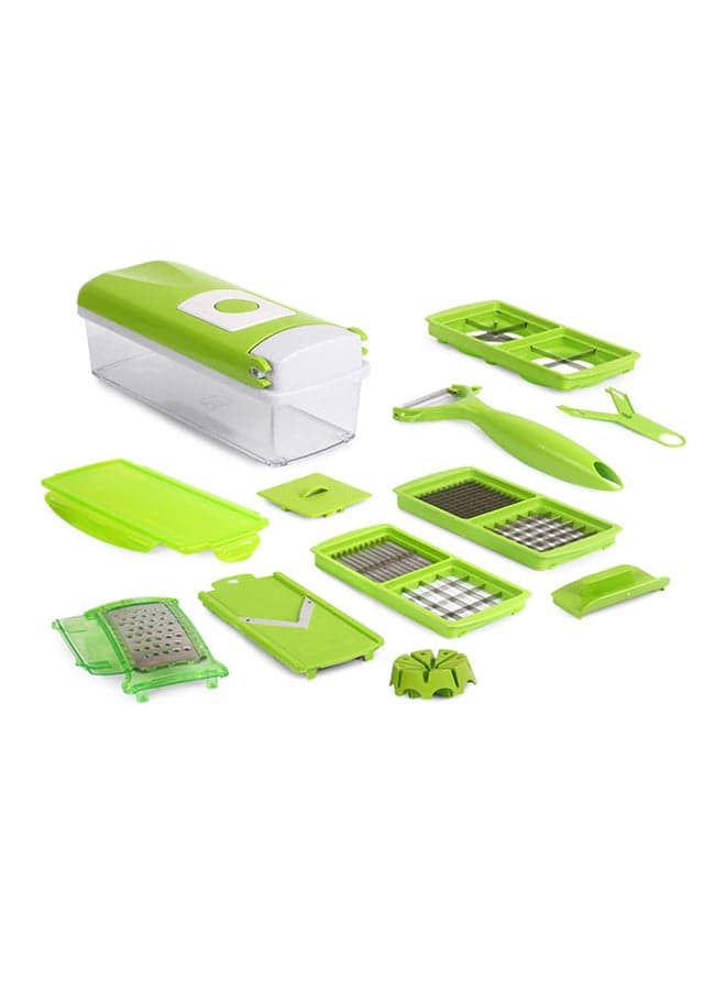 11-Piece Fruit And Vegetable Chopper And Slicer Set Green