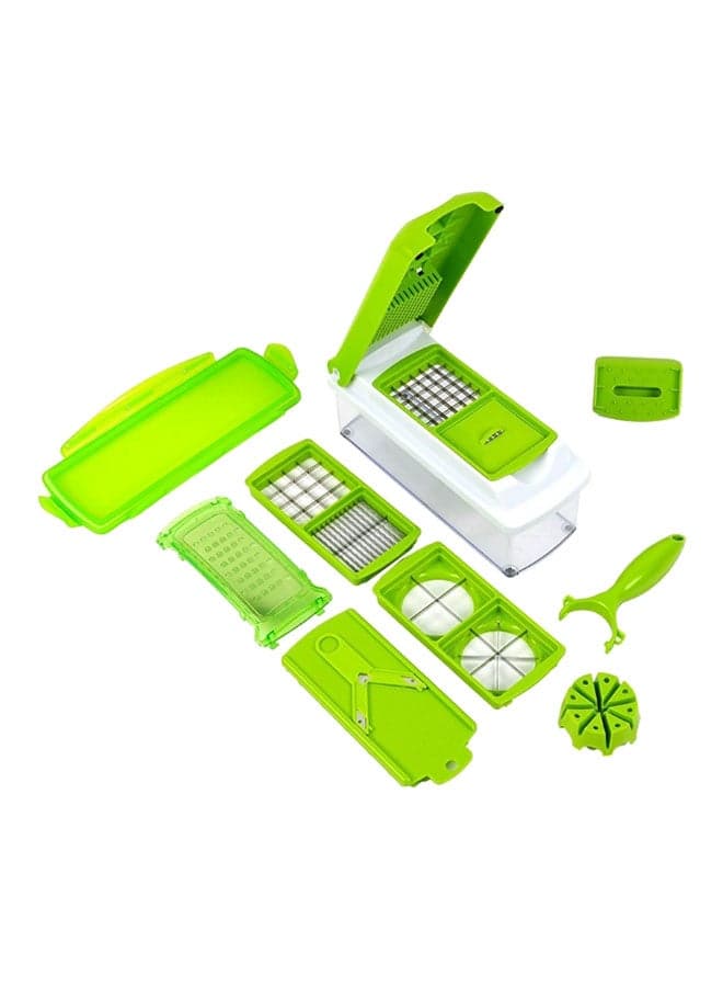 11-Piece Fruit And Vegetable Chopper And Slicer Set Green