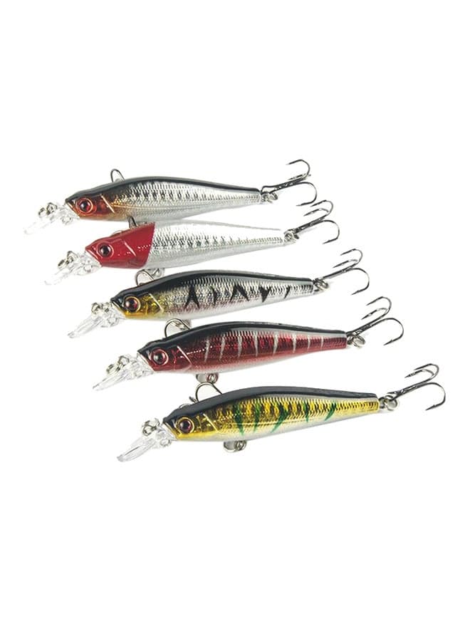 5-Piece Artificial Fishing Lure Squid Hard Bait Set 9cm