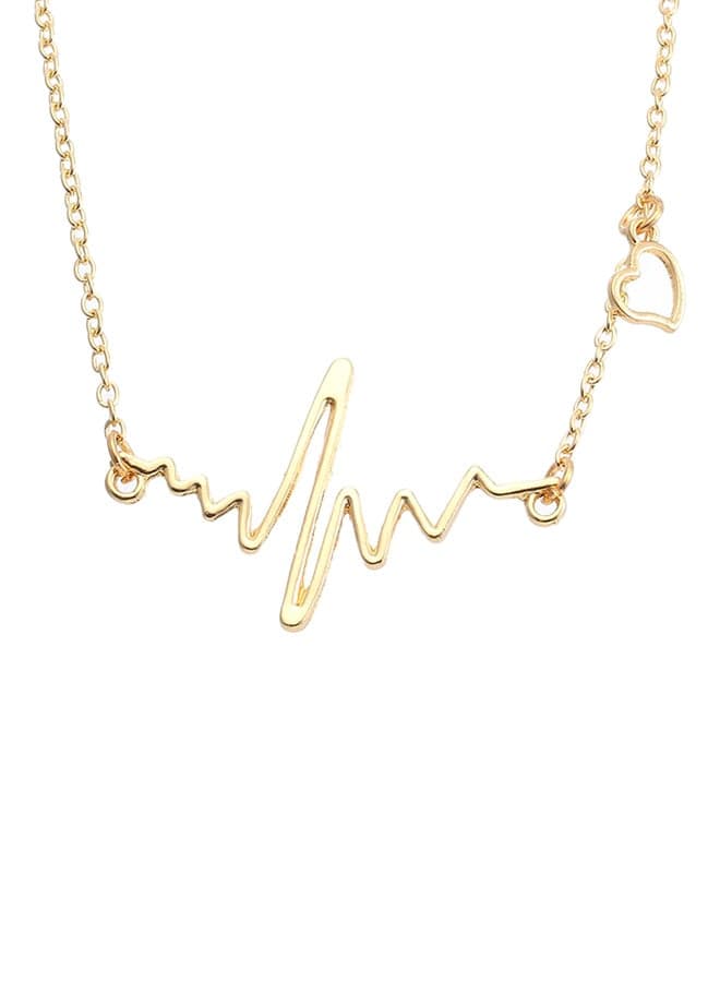 Ecg Heartbeat Pendant Necklace