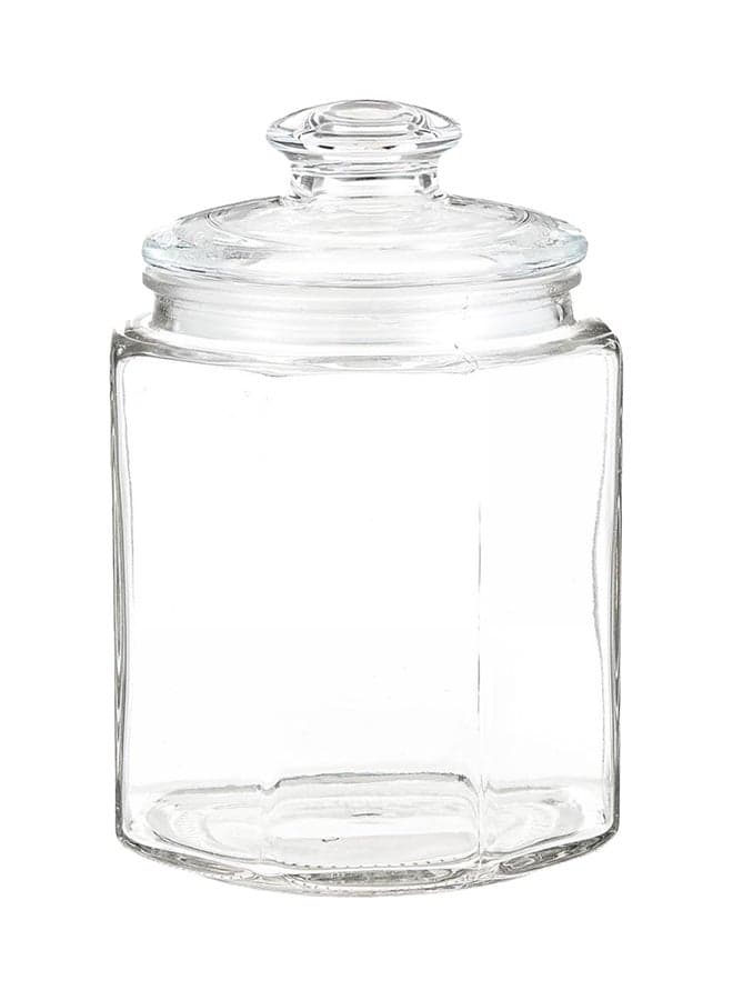 Storage Jar With Lid Clear 1.5Liters