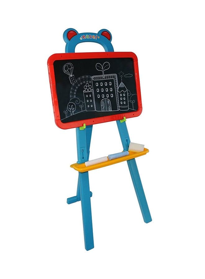 84-Piece 3-In-1 Drawing And Learning Easel Set Blue/Black