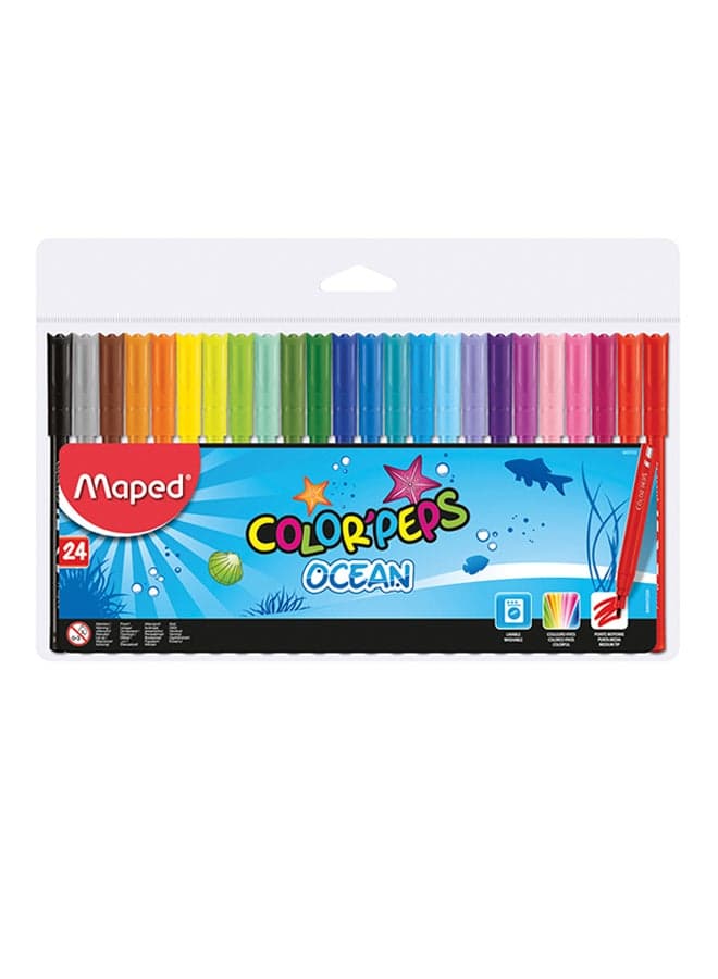 24-Piece Color'Peps Ocean Sketch Pen Set Multicolour