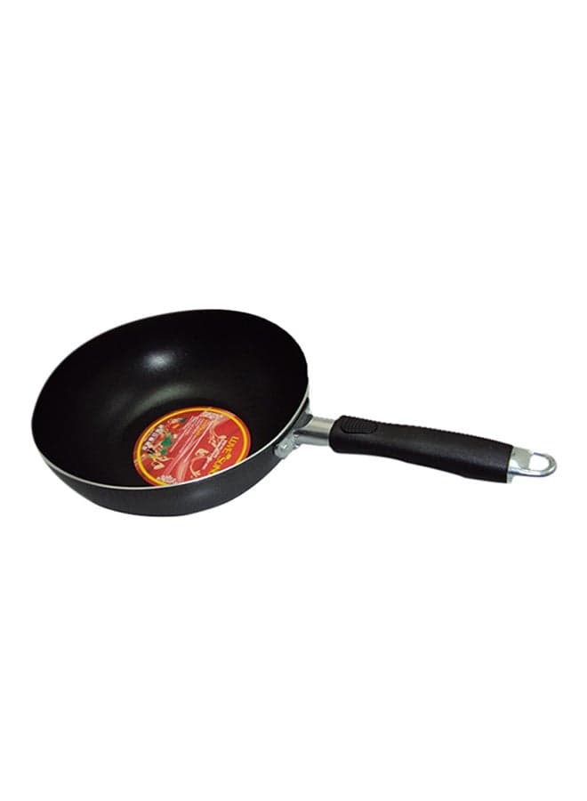 Wok Pan With Handle Black 22centimeter