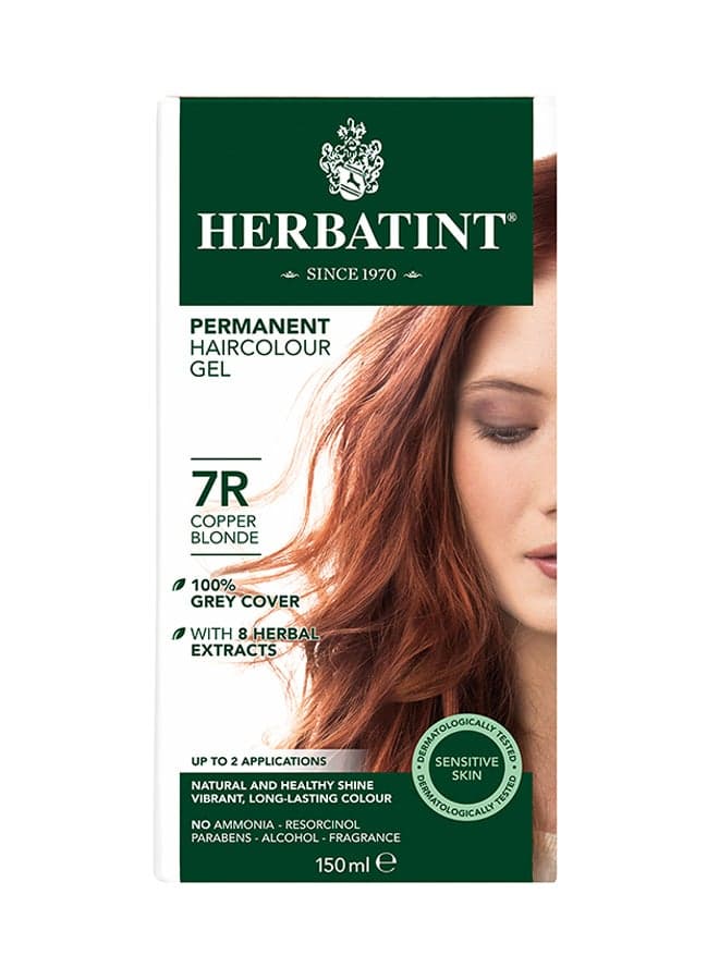 Permanent Hair Color Gel 7R Copper Blonde 150ml