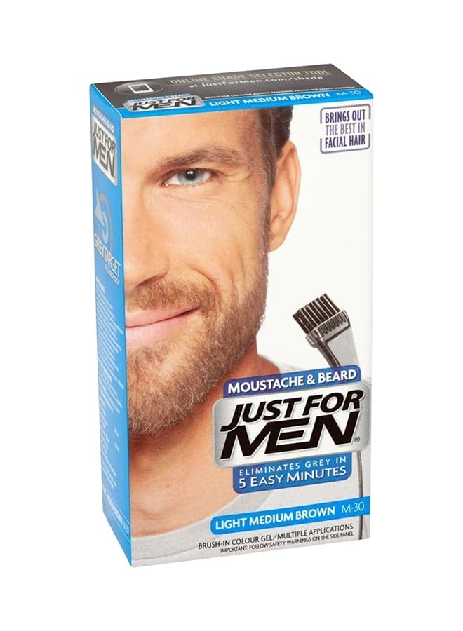 Moustache And Beard Color Gel Light-Medium Brown 30ml