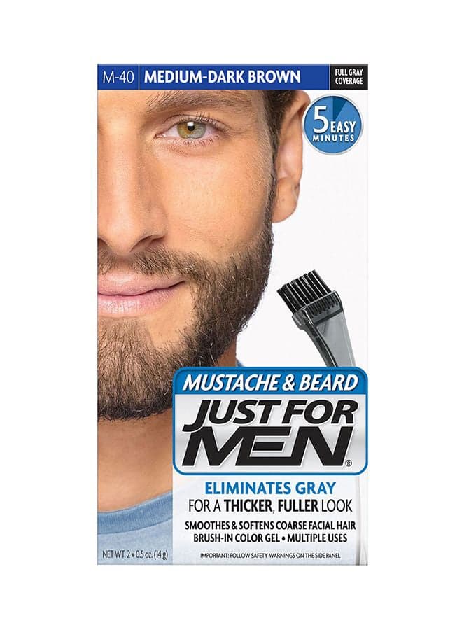 Moustache And Beard Color Gel Medium-Dark Brown 30ml