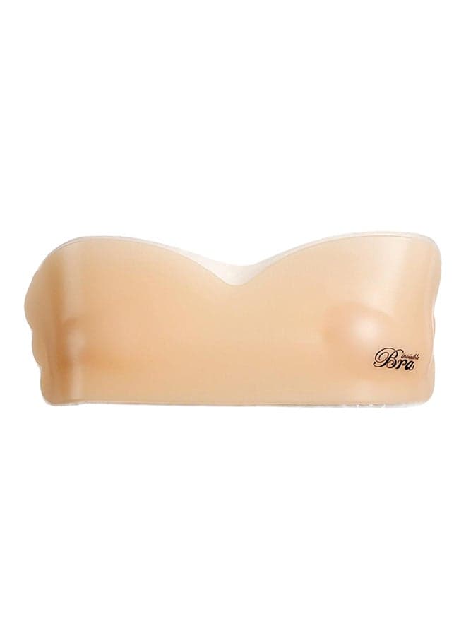 Woman Self Adhesive Butterfly Wing Silicone Invisible Bra Pink