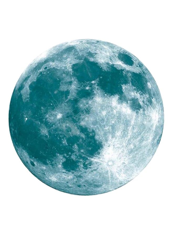 Luminous Moon Glow Wall Sticker Green 30x30centimeter
