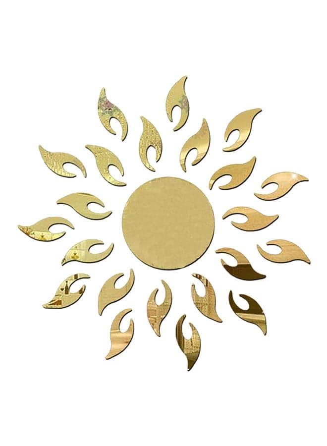 3D DIY Mirror Wall Sticker Gold 50x50centimeter