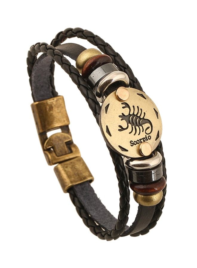 Scorpio Design Multi Strand Leather Bracelet