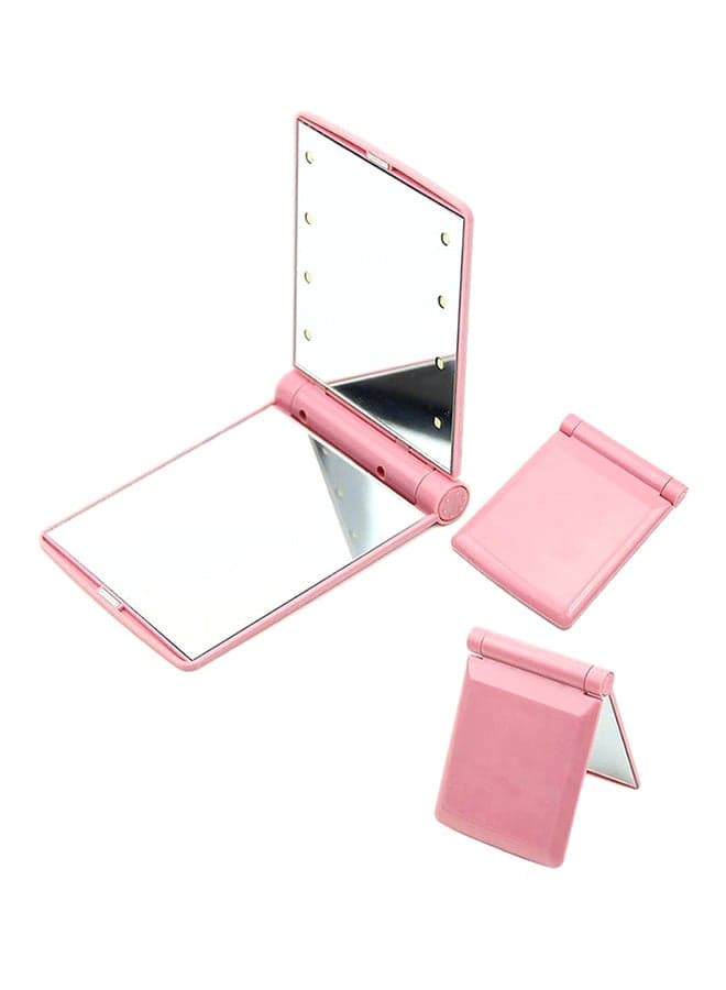 3 Piece Foldable Makeup Mirror Pink