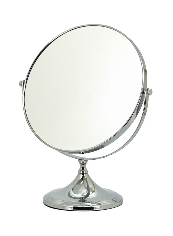 Double Sided Mini Vanity Mirror Silver 25inch
