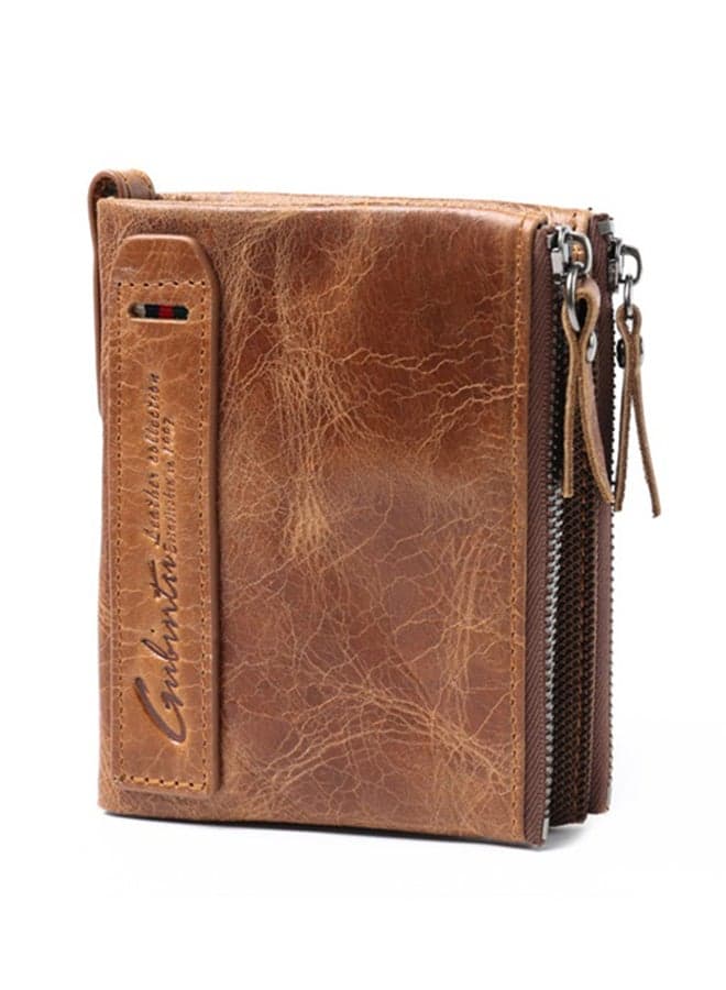 Leather Cowboy Wallet Brown