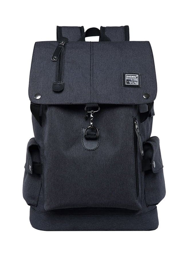 School Backpack With Usb Charger Black