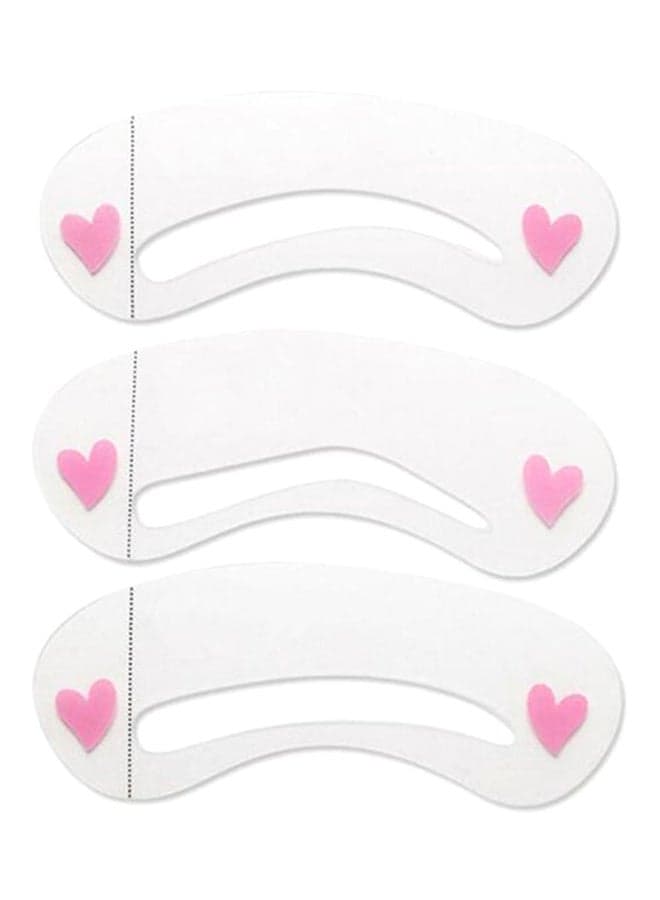 3-Piece Kanza Eyebrow Grooming Stencil Kit White