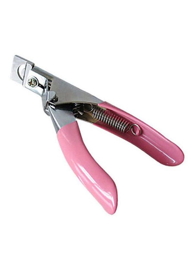 Edge Nail Art Manicure Scissor Silver/Pink
