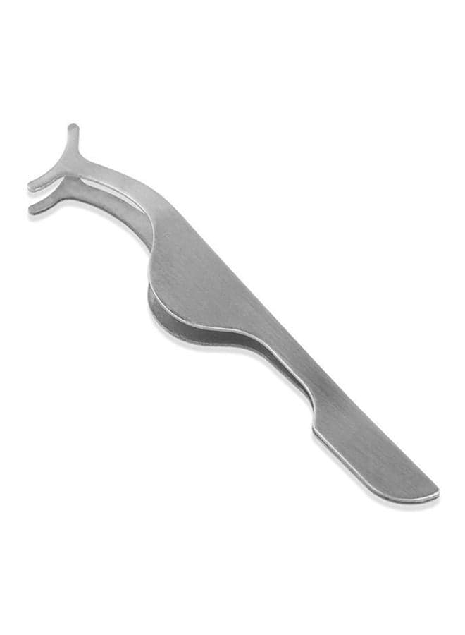 Eyelashes Remover Extension Tweezers Clip Silver
