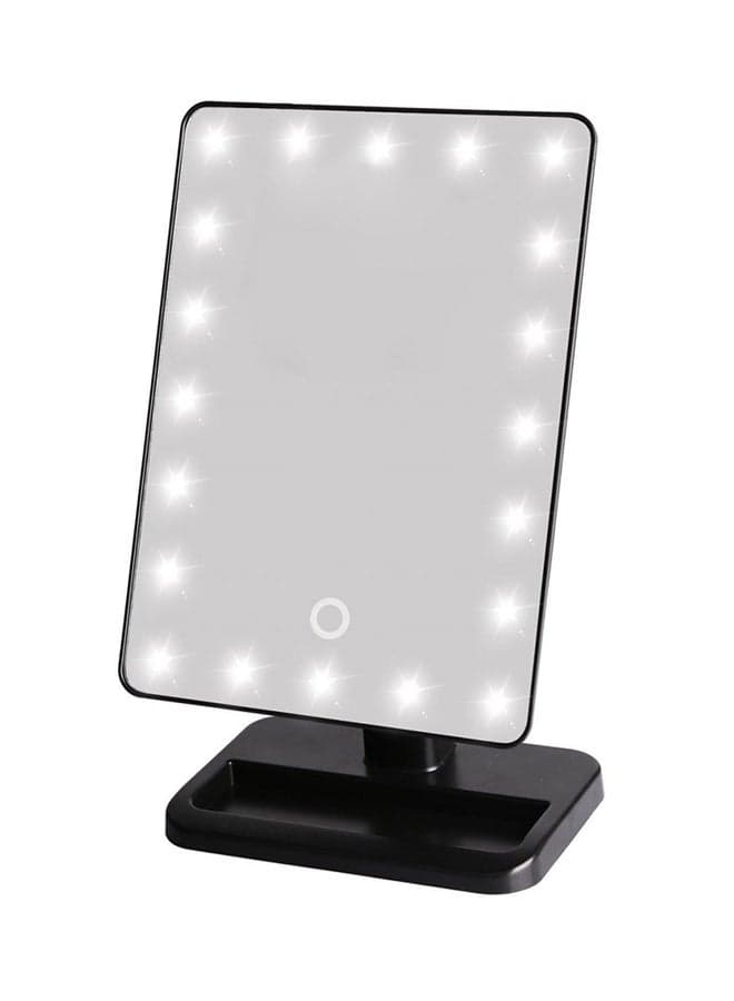 LED Desktop Touch Screen Mirror With Stand Black