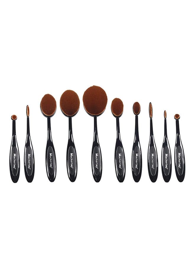 10-Piece Foundation Brush Set Black