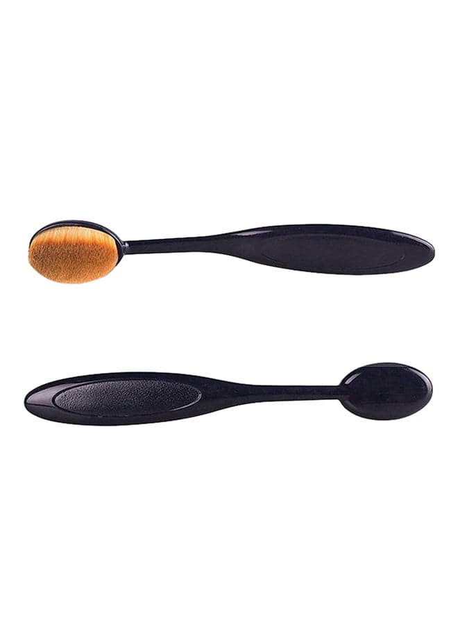 2-Piece Makeup Brush Set Black