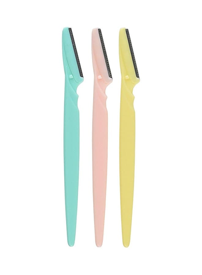 3-Pieces Eyebrow Razor Set Multicolor