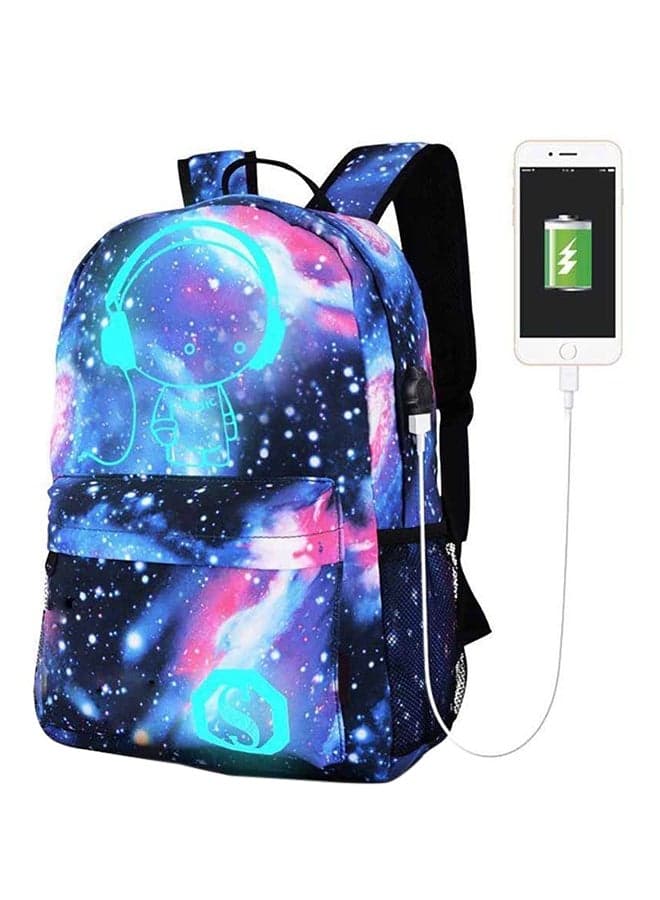 Backpack With USB Charger Multicolour