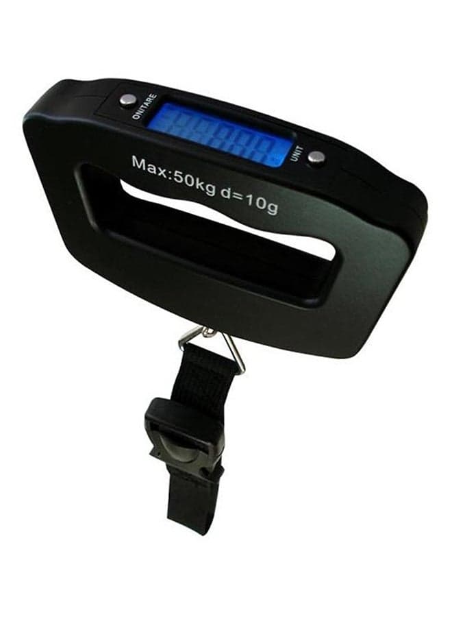 LCD Electronic Portable Hanging Digital Luggage Weight Scale Black