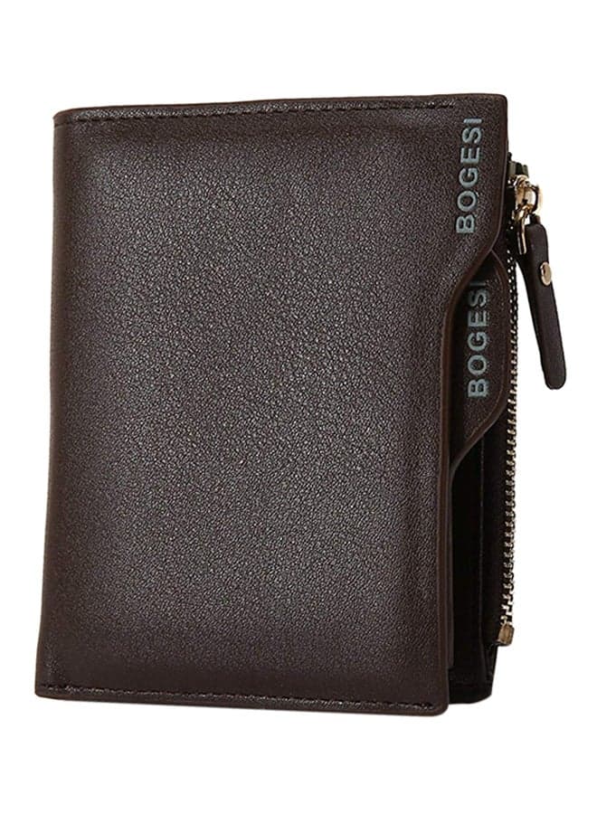 Classic Pattern Wallet Brown