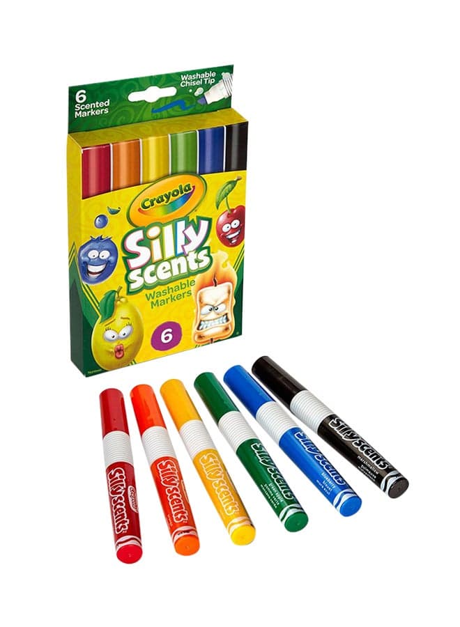 6-Piece Silly Scents Washable Marker